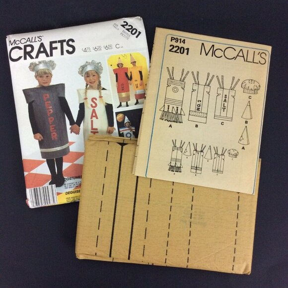McCalls Crafts 2201 Crayon Salt Pepper Rocket Costume Pattern Uncut Adult Small - Picture 3 of 3